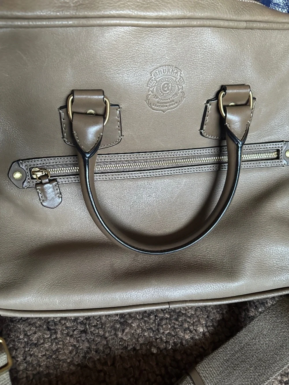 Ghurka leather briefcase. “Vestry”